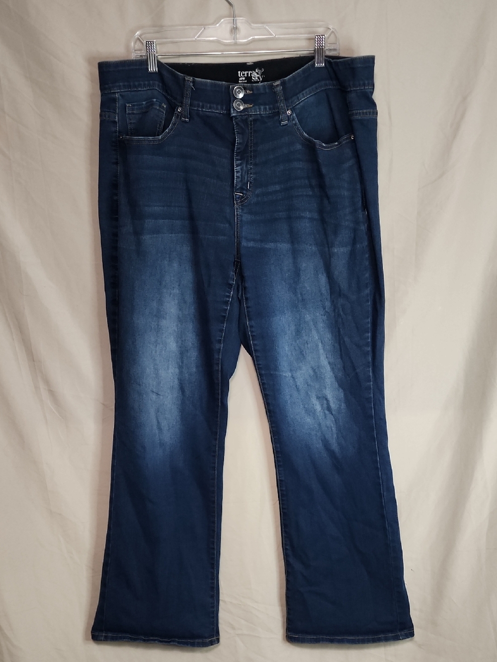 Terra & Sky Dark Indigo Flare Jeans